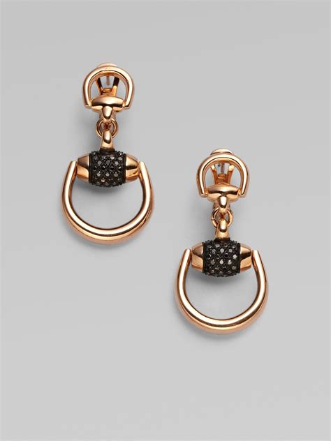 gucci horsebit drop earrings|gucci horse bit gold earrings.